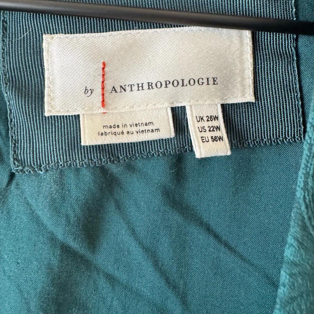 Anthropologie Deep Teal Garment
